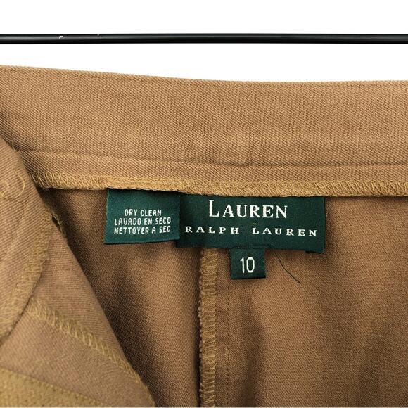 VTG RALPH LAUREN Trouser Straight Pant Tan 10 - Picture 7 of 11